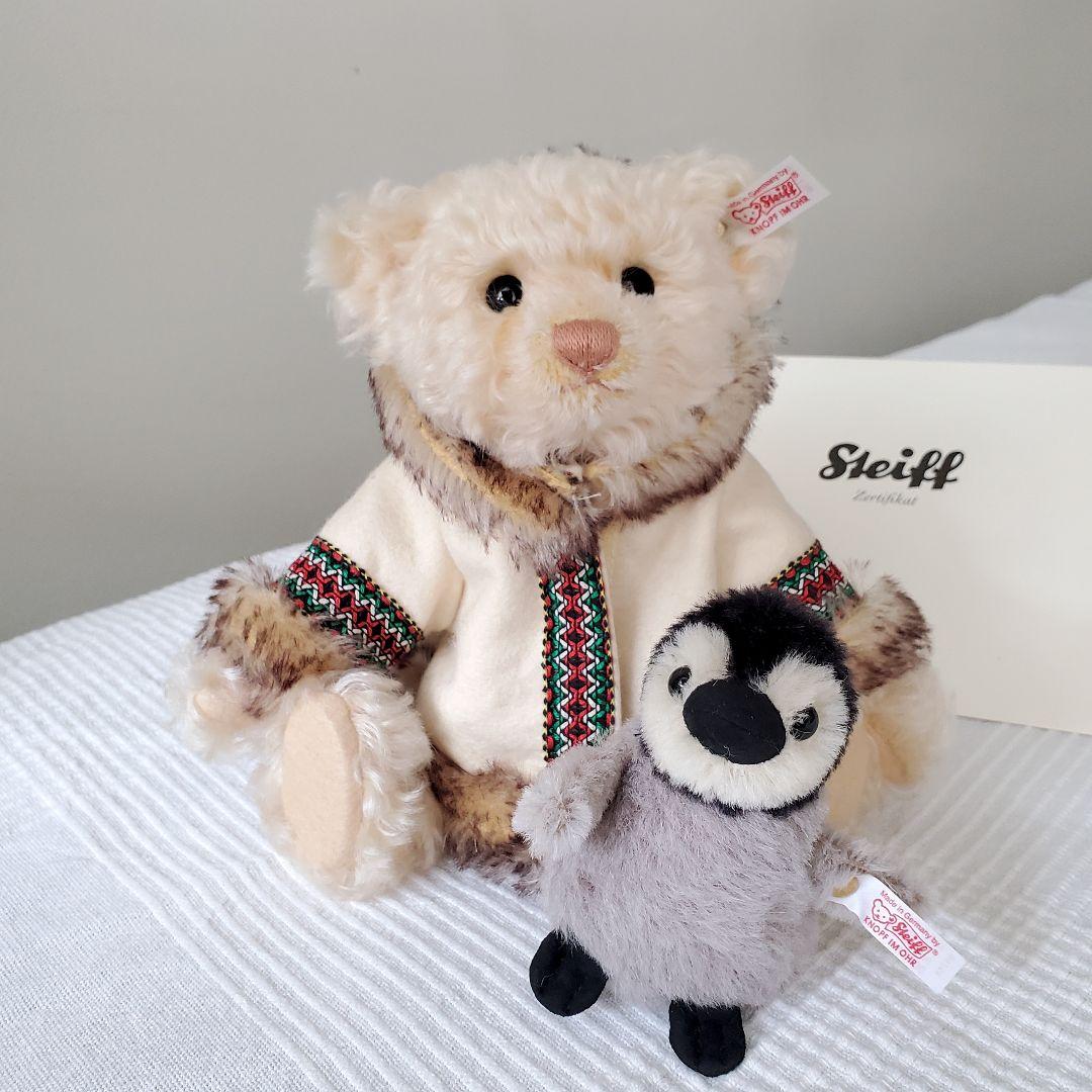 【みなみ】 Steiff エスキモーベアとペンギン 世界1500体限定品