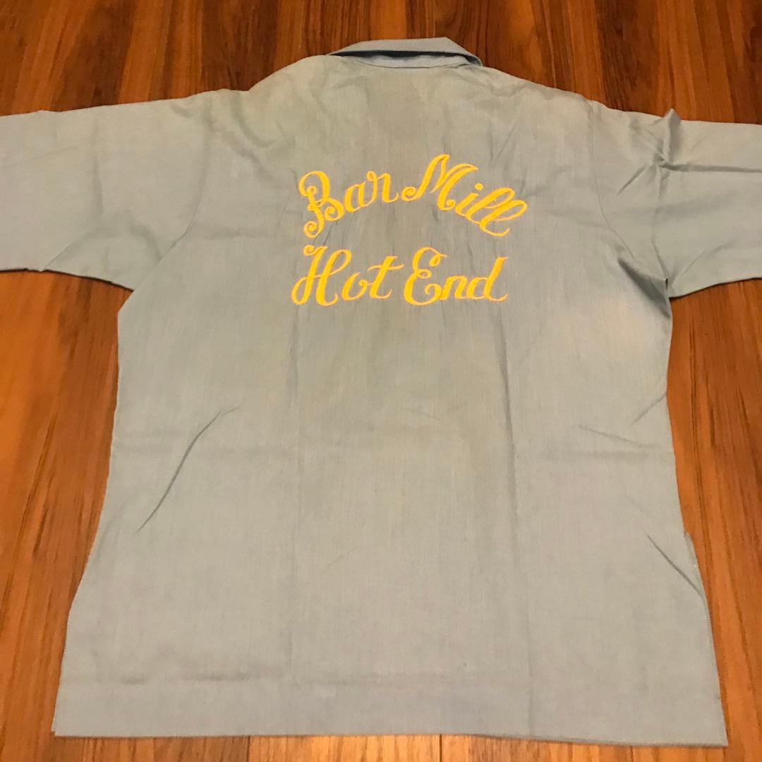 キングルイ　ビンテージ ボーリングシャツ　　刺繍　ハーフジップ　70s