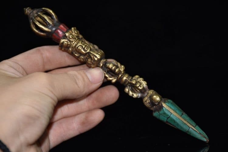 密教法器 空行母法器 降金剛尖 金剛杵 鎮宅辟邪 開運風水 招財 置物 工芸品