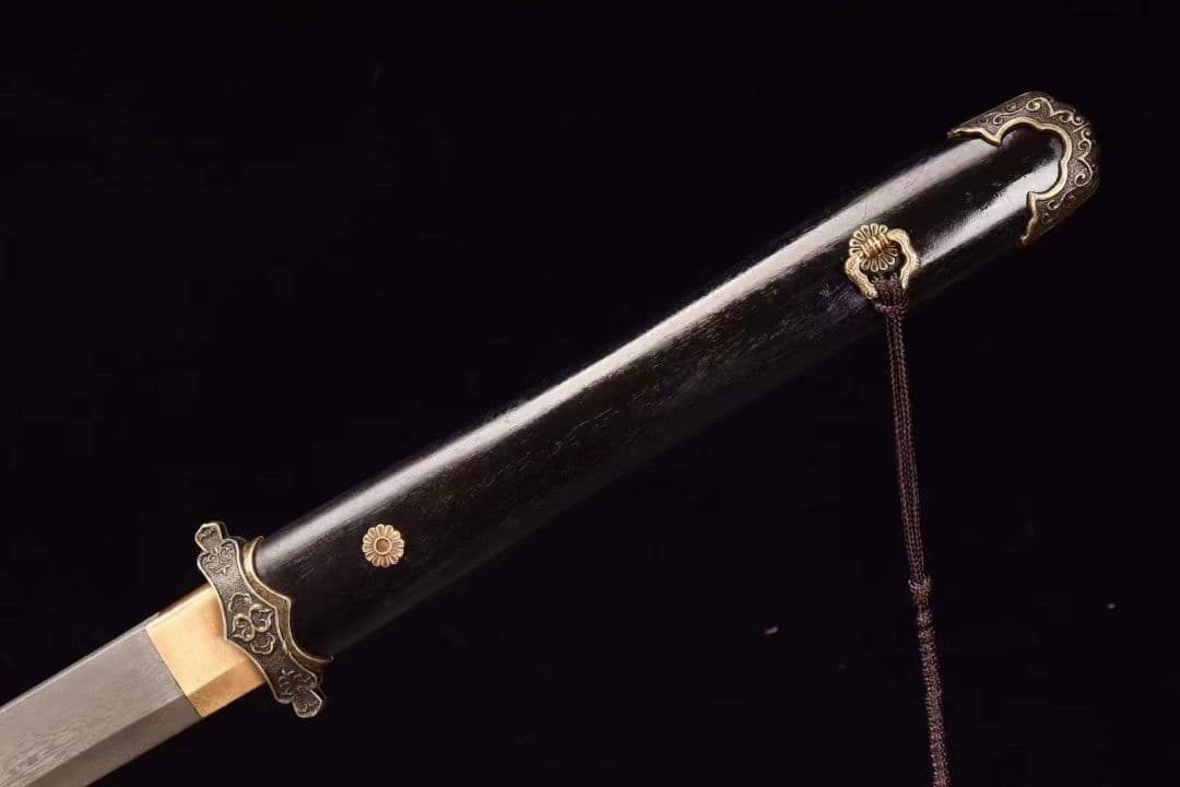 『烏木簡装唐刀』古兵器   武具　刀装具　日本刀　模造刀  横刀  直刀