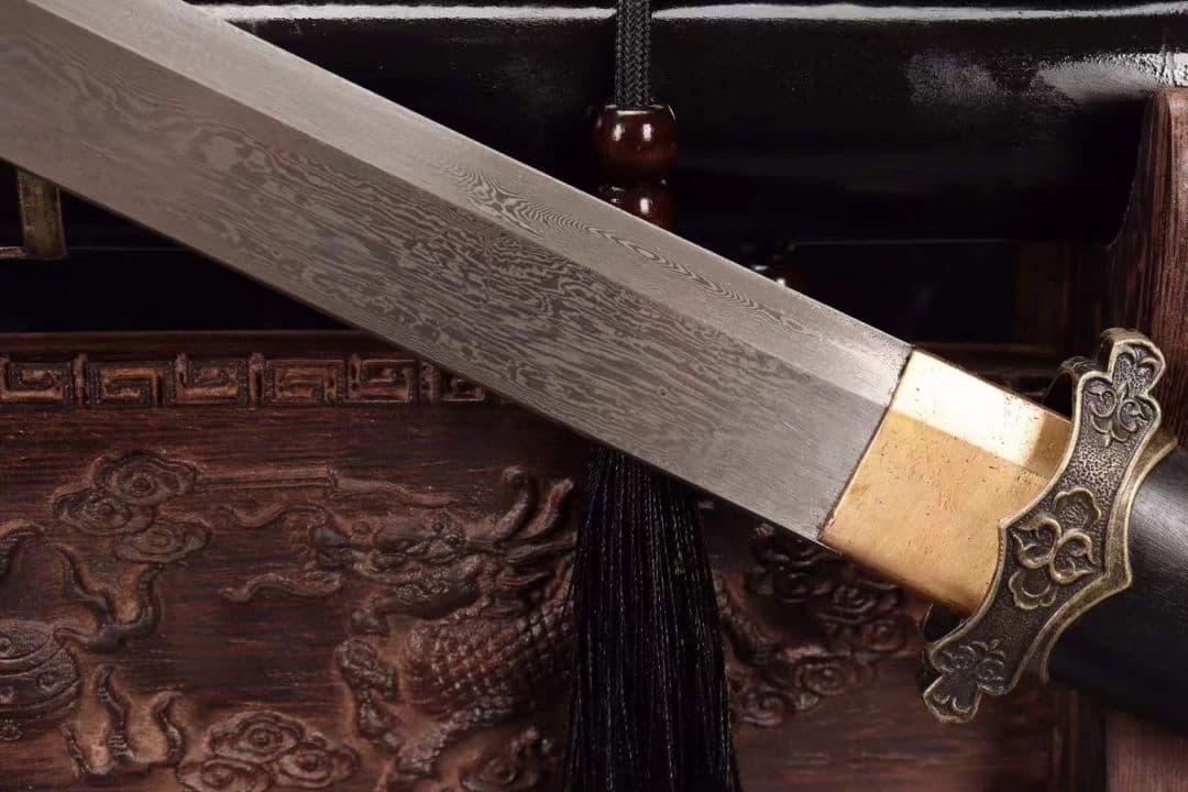 『烏木簡装唐刀』古兵器   武具　刀装具　日本刀　模造刀  横刀  直刀