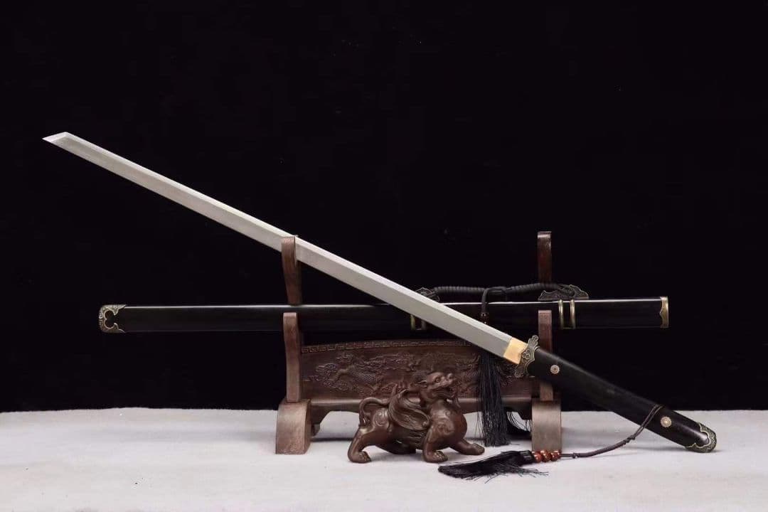 『烏木簡装唐刀』古兵器   武具　刀装具　日本刀　模造刀  横刀  直刀