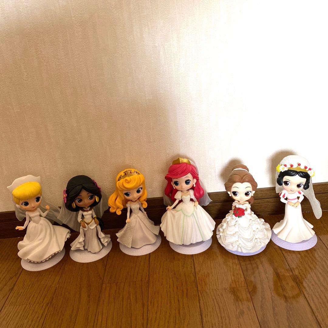 qposket プリンセス　ホワイトカラー　ディズニー　セット　ウエディング
