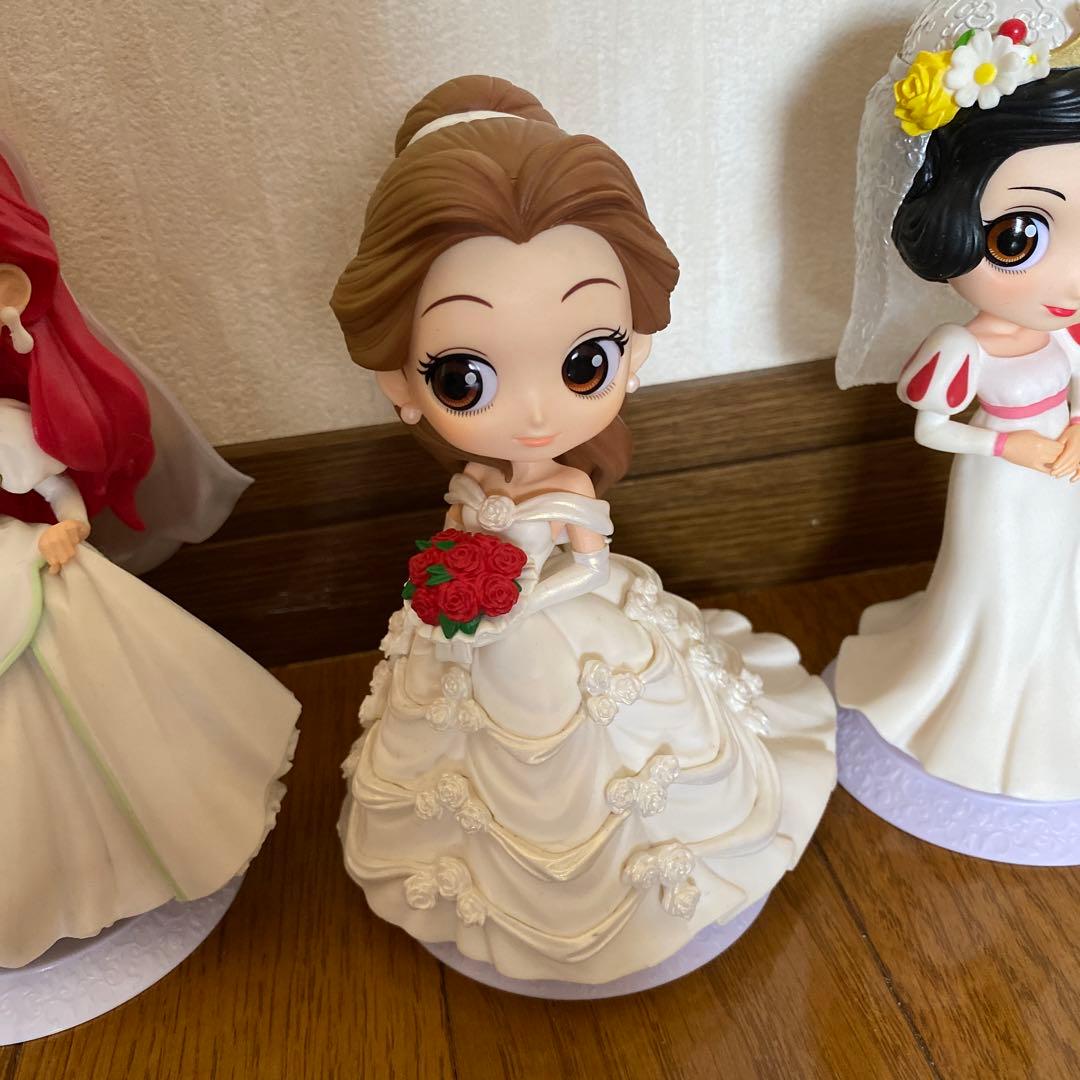 qposket プリンセス　ホワイトカラー　ディズニー　セット　ウエディング