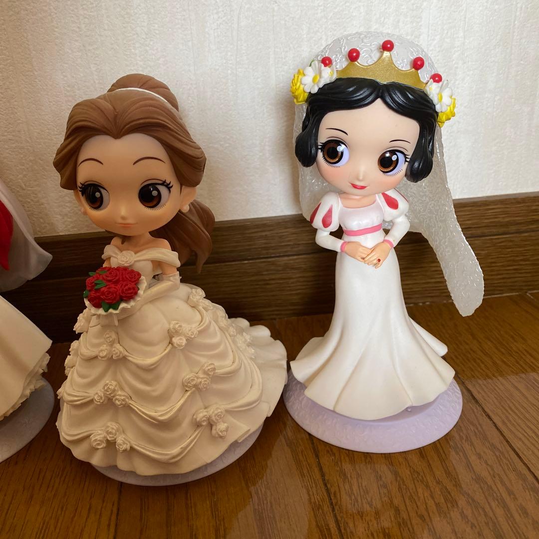 qposket プリンセス　ホワイトカラー　ディズニー　セット　ウエディング