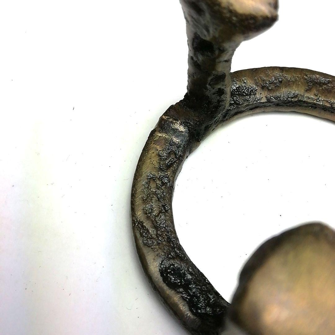 Ｓ７９５　蓋置　『唐銅　五徳』『金谷浄雲作』　共箱　茶道具