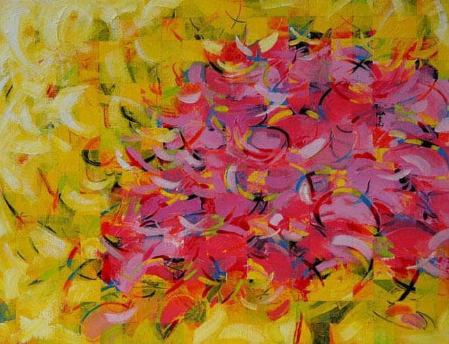 油絵 菅家令子 絵 絵画 インテリア F4-080711 風景 春 満開の桜