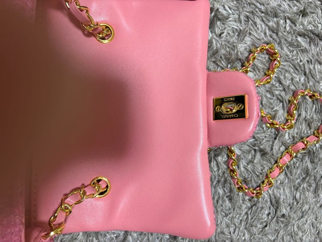 ⑩シャネル　ピンク　ツイード　チェーンバッグ　ノベルティ