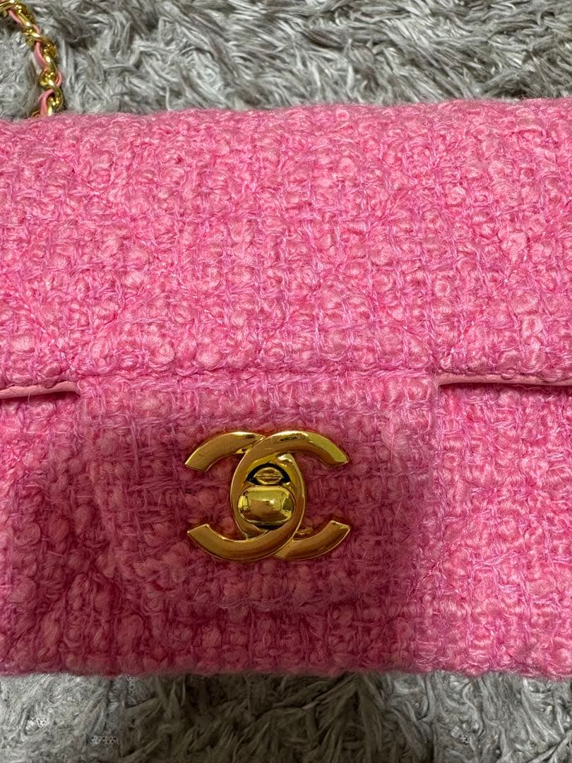 ⑩シャネル　ピンク　ツイード　チェーンバッグ　ノベルティ