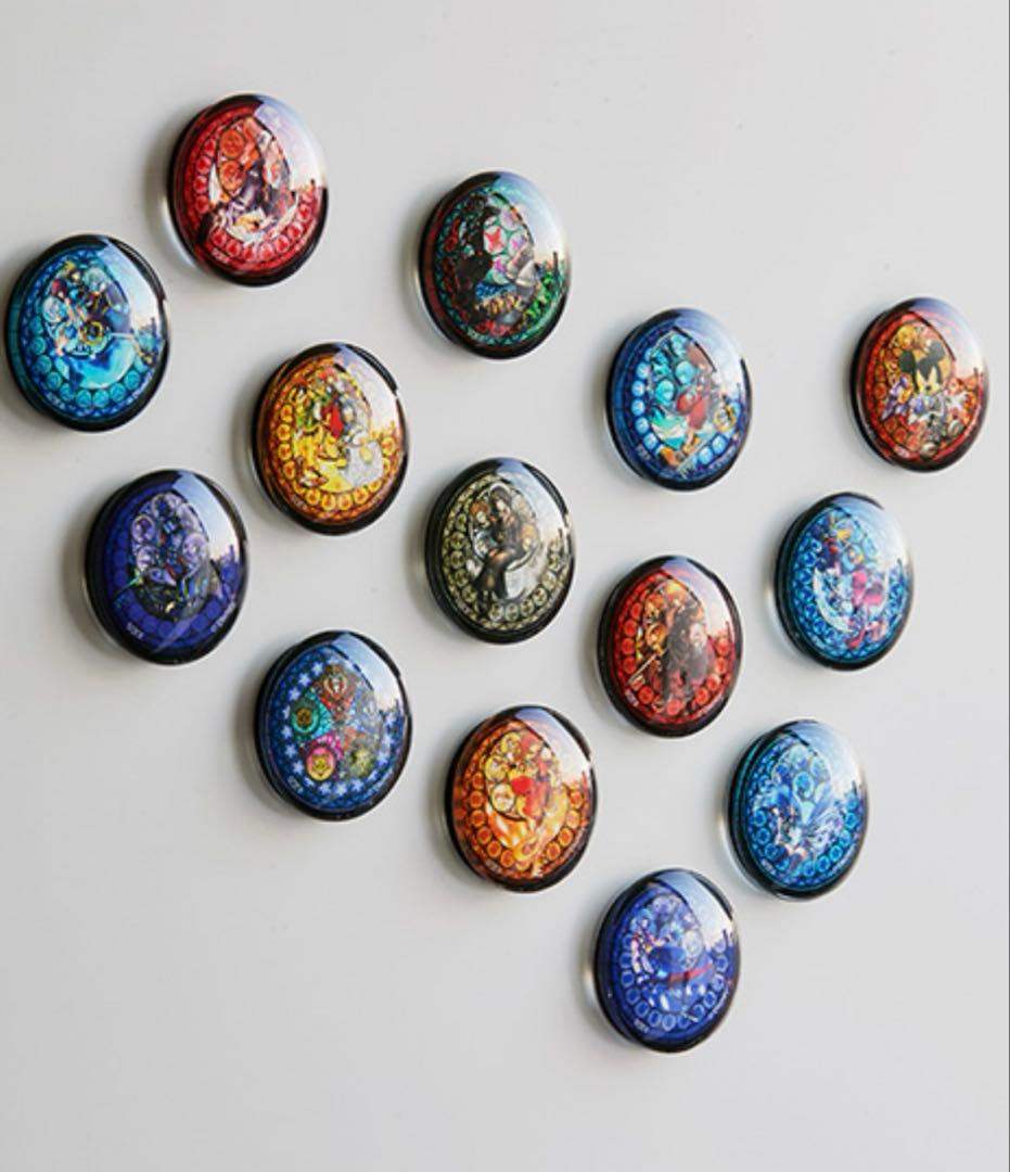 キングダムハーツ　ガラスマグネット　アクリルステッカー　各14個ずつ