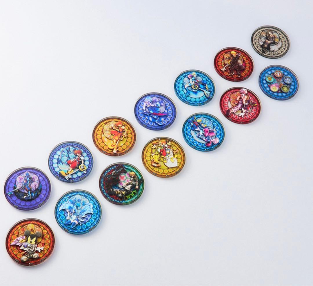 キングダムハーツ　ガラスマグネット　アクリルステッカー　各14個ずつ