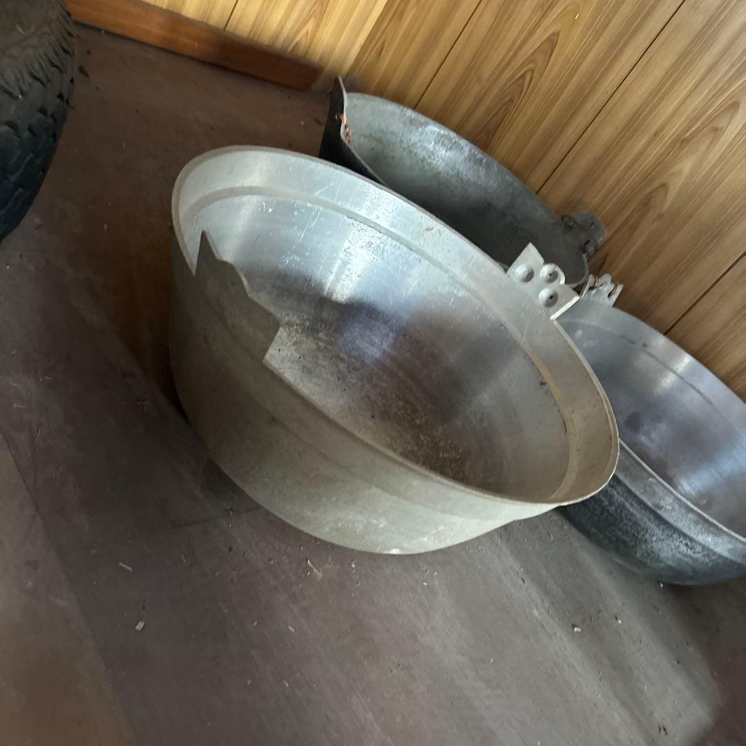 昭和レトロ 羽釜 アルミ製 大釜 アンティーク 古道具 植木鉢 ビオトープ