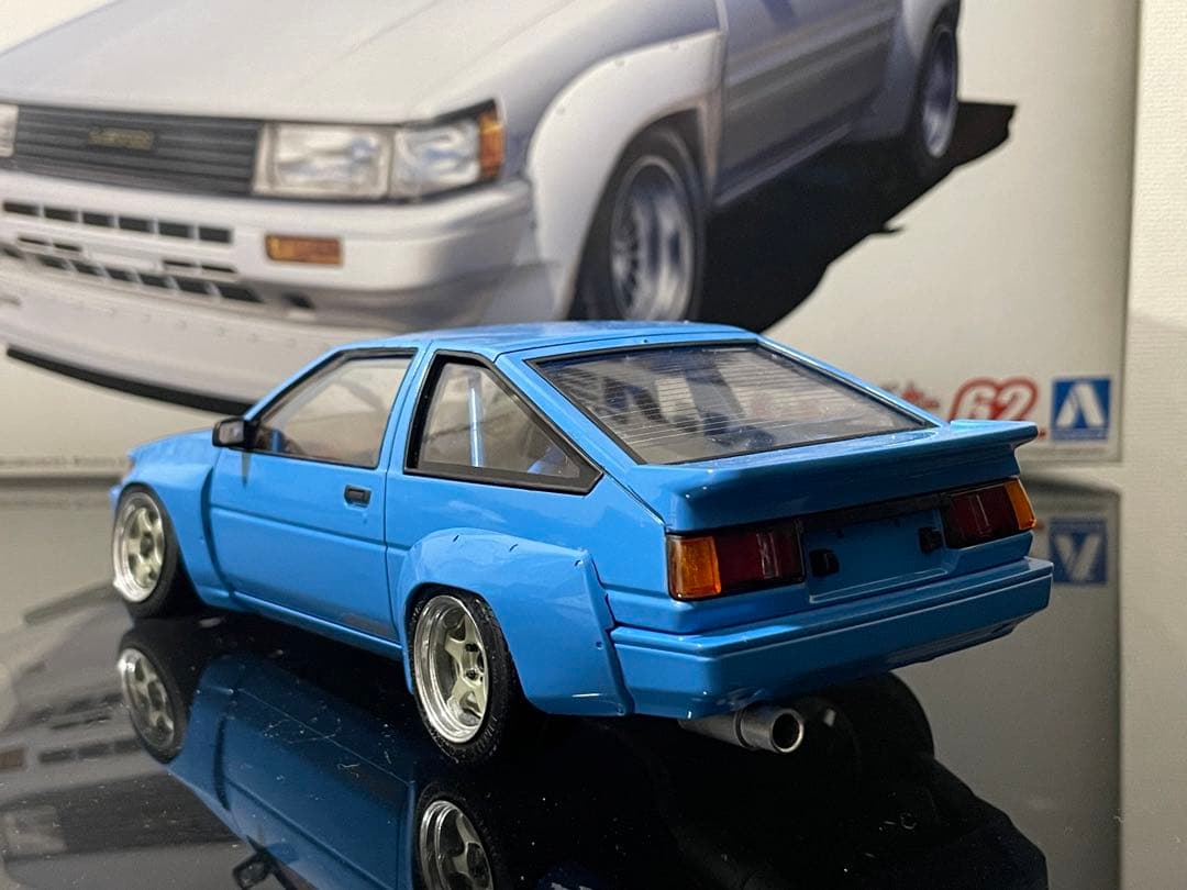 アオシマ　1/24 AE86 レビン　N2 エンジン付き　カスタム
