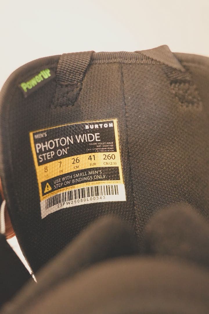 Burton step on Photo wide サイズ8 レア色