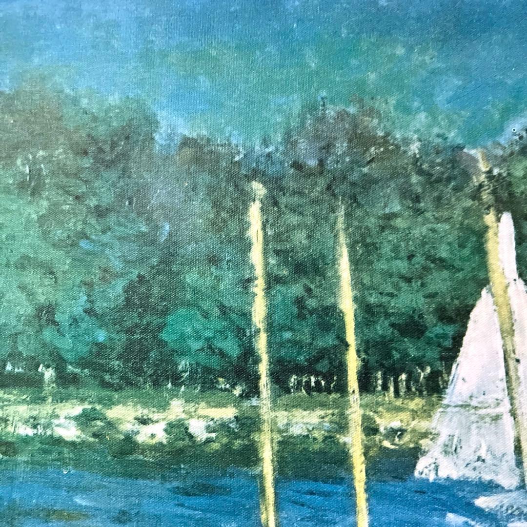 ★クロード・モネ『アルジャントゥイユの停泊地』絵画 ・額縁付き♪