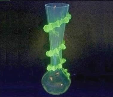 ★G1702★ アンティーク　ウランガラス　乳白ガラス　花瓶