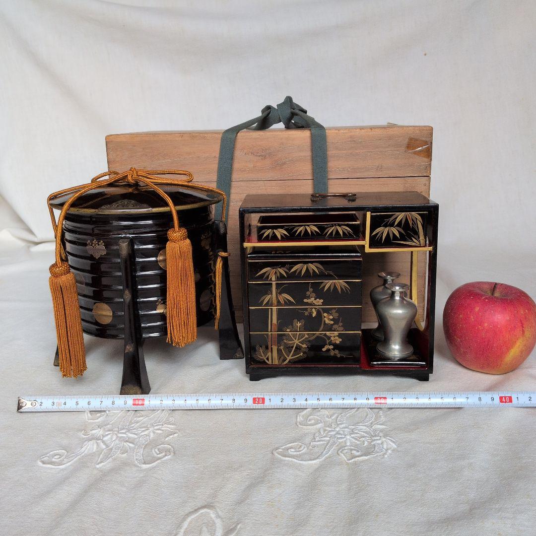 ひな道具 江戸時代 拝領品 蒔絵提重 行器