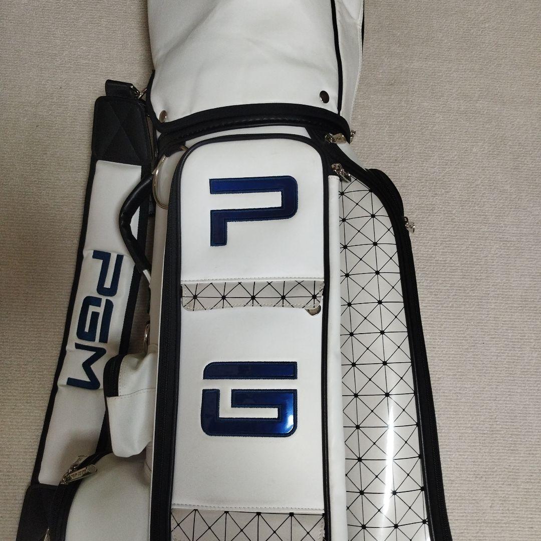 PGM GOLF キャディバッグ ホワイト キャスター付き
