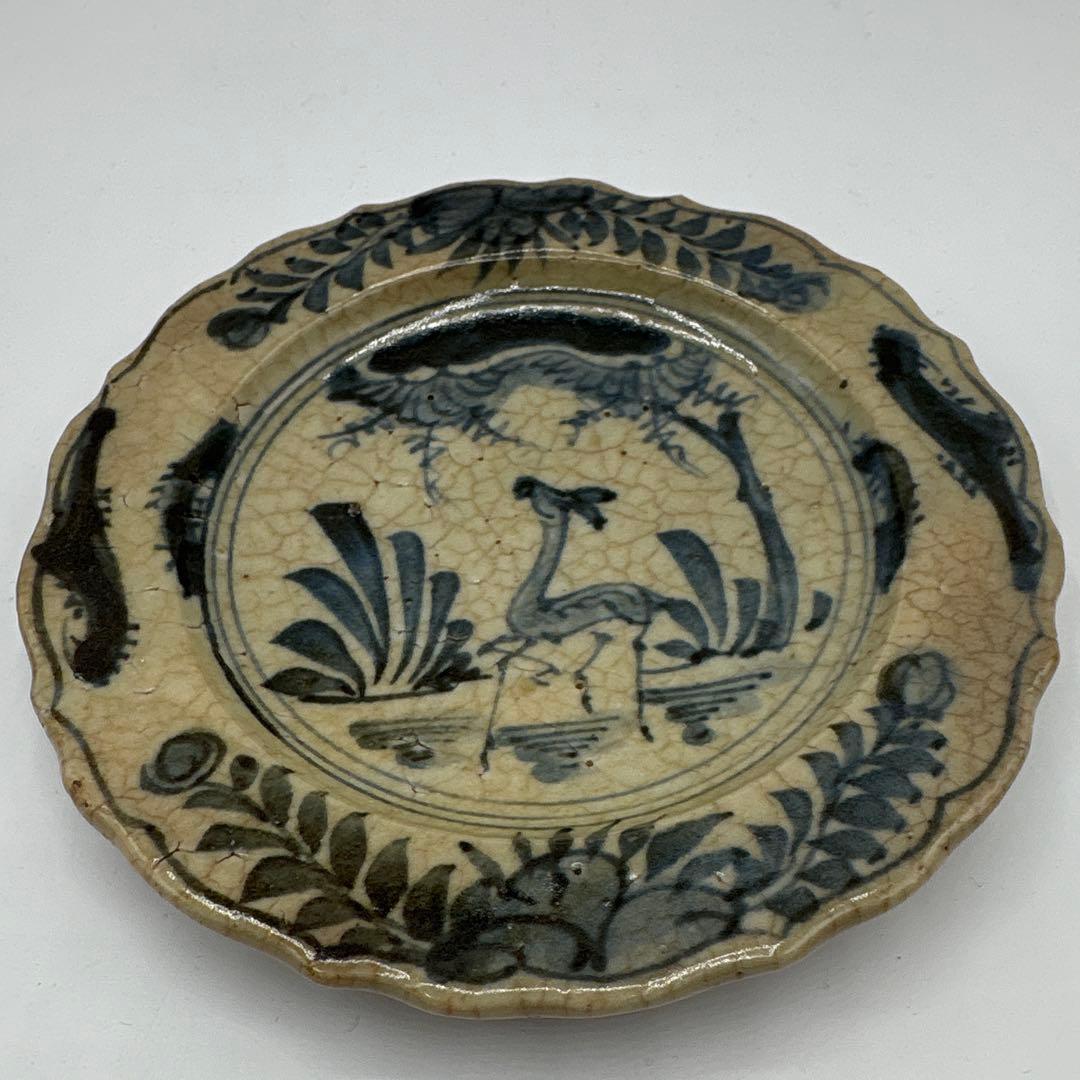 中国古陶磁器　呉須染付　絵皿　5枚組