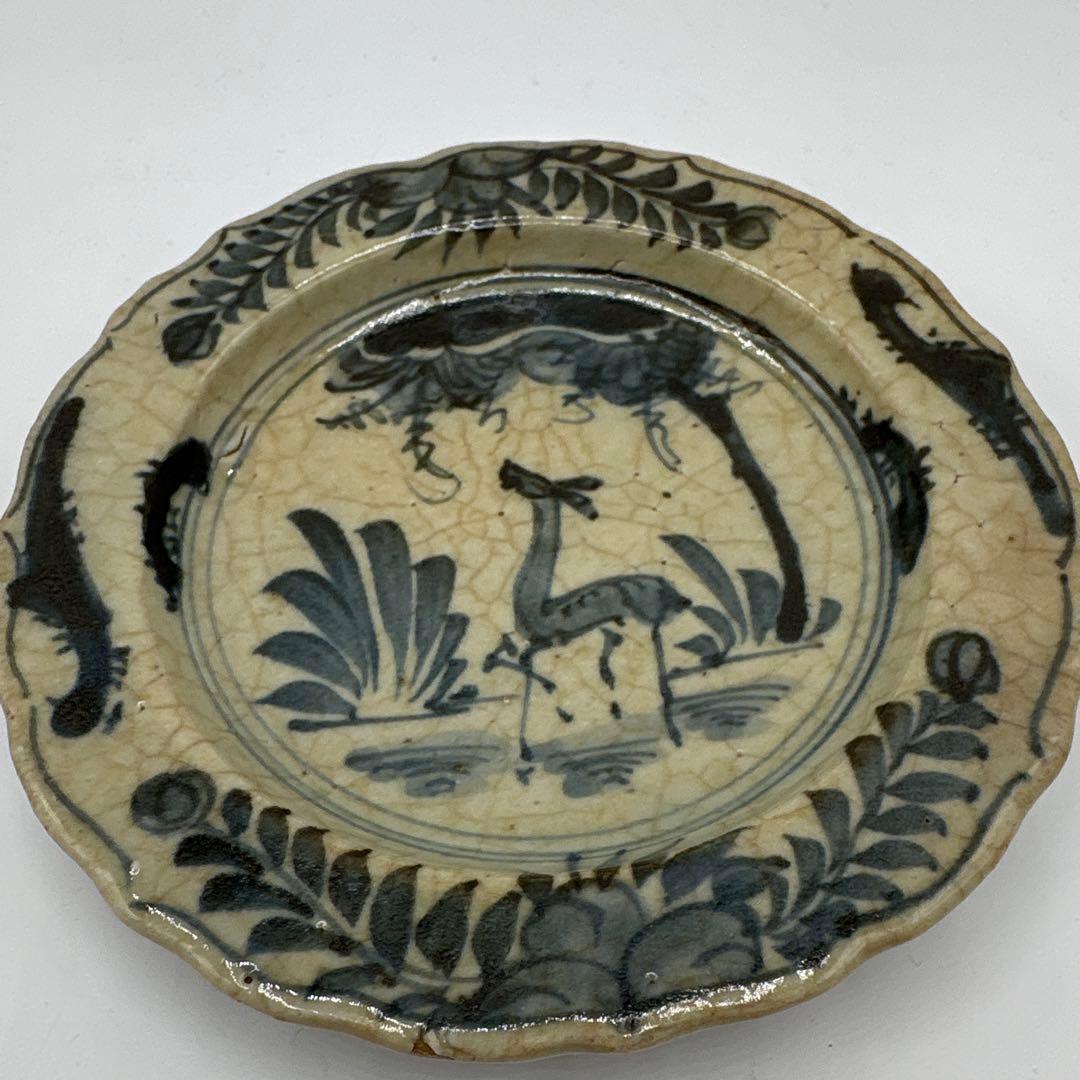 中国古陶磁器　呉須染付　絵皿　5枚組