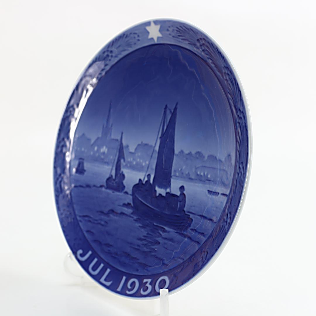 1930年 「港に向かう漁船」 イヤープレート ロイヤルコペンハーゲン