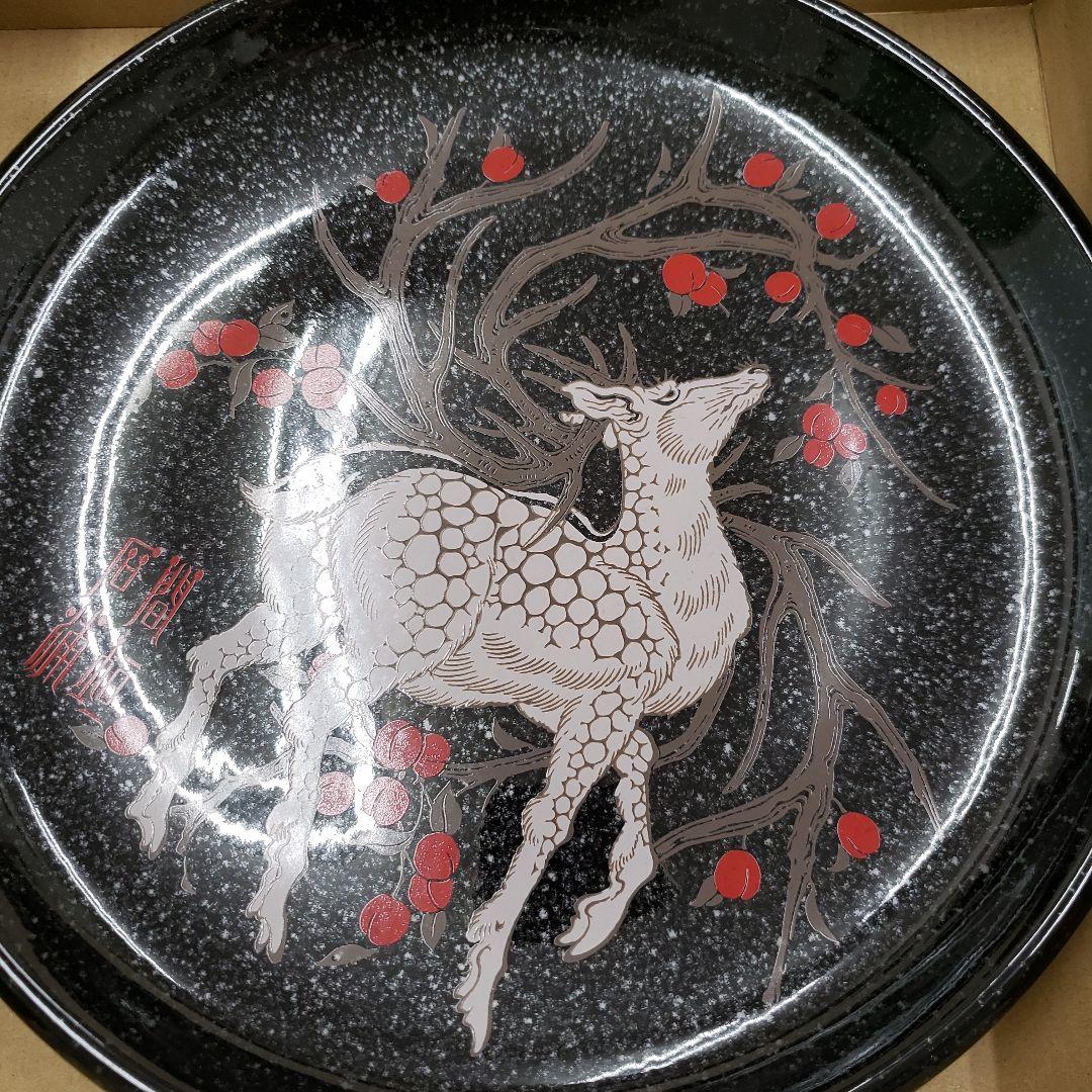 GAKKIN 記念 × 石浦引退間垣襲名披露大相撲 陶器皿 鹿と果実 非売品