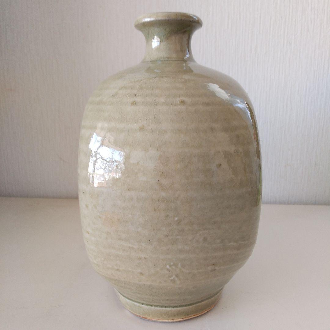 丹波立杭焼の扁壺 木箱付き