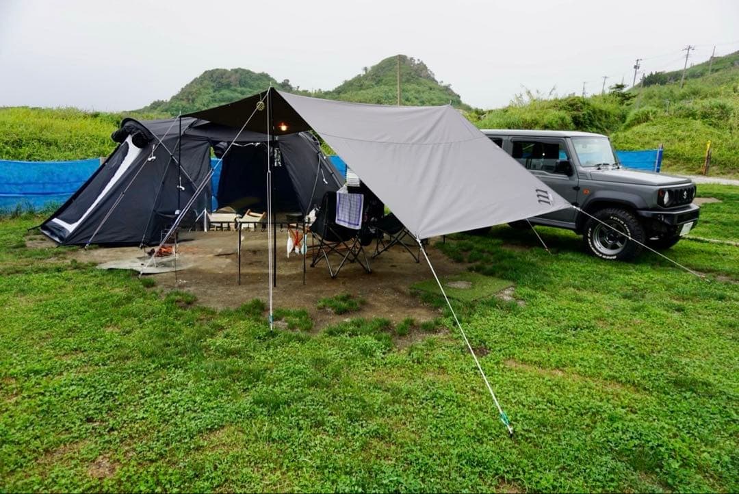 ムラコZIZ5p ツールームテントブラック&ムラコRECTA2SPARK タープ