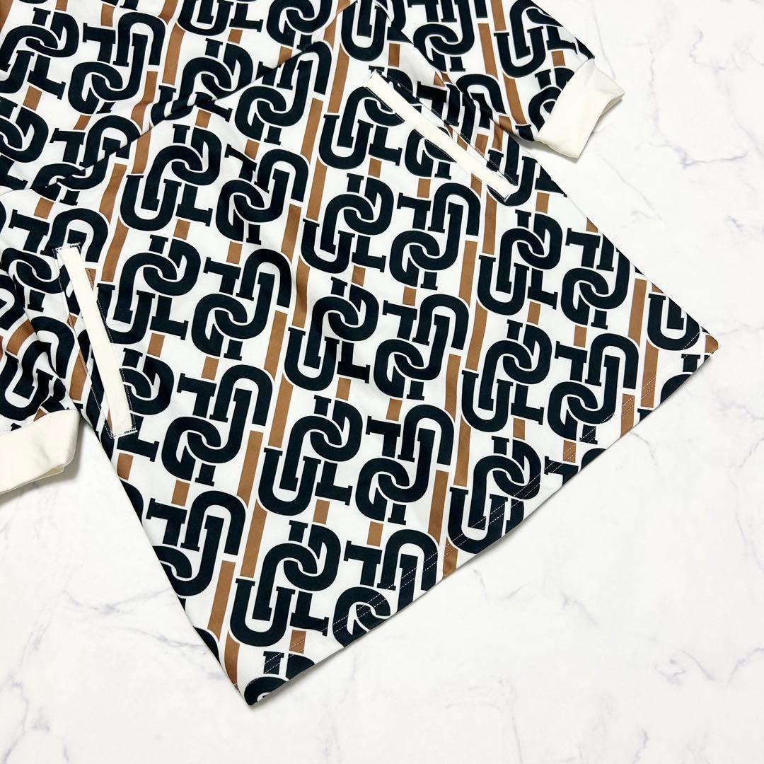 CPG GOLF チェーンロゴグラフィカルワンピース ゴルフ ホワイト×ブラック