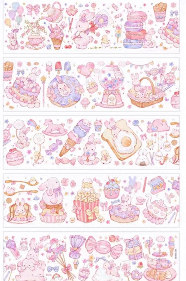 海外 PETテープ マスキングテープ うさぎ