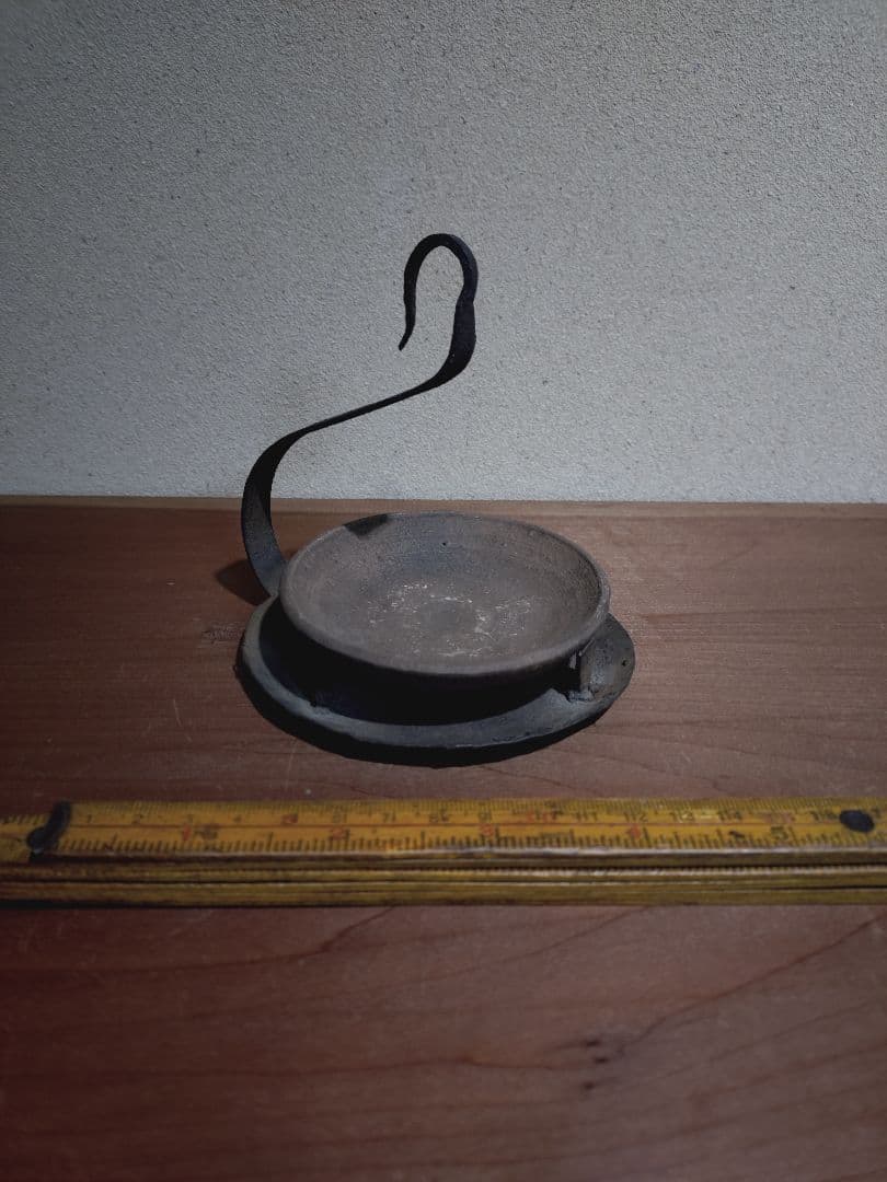 鉄製 吊るし灯火器 花器 花入れ 古道具 古民具 燭台 行燈 行火 灯明