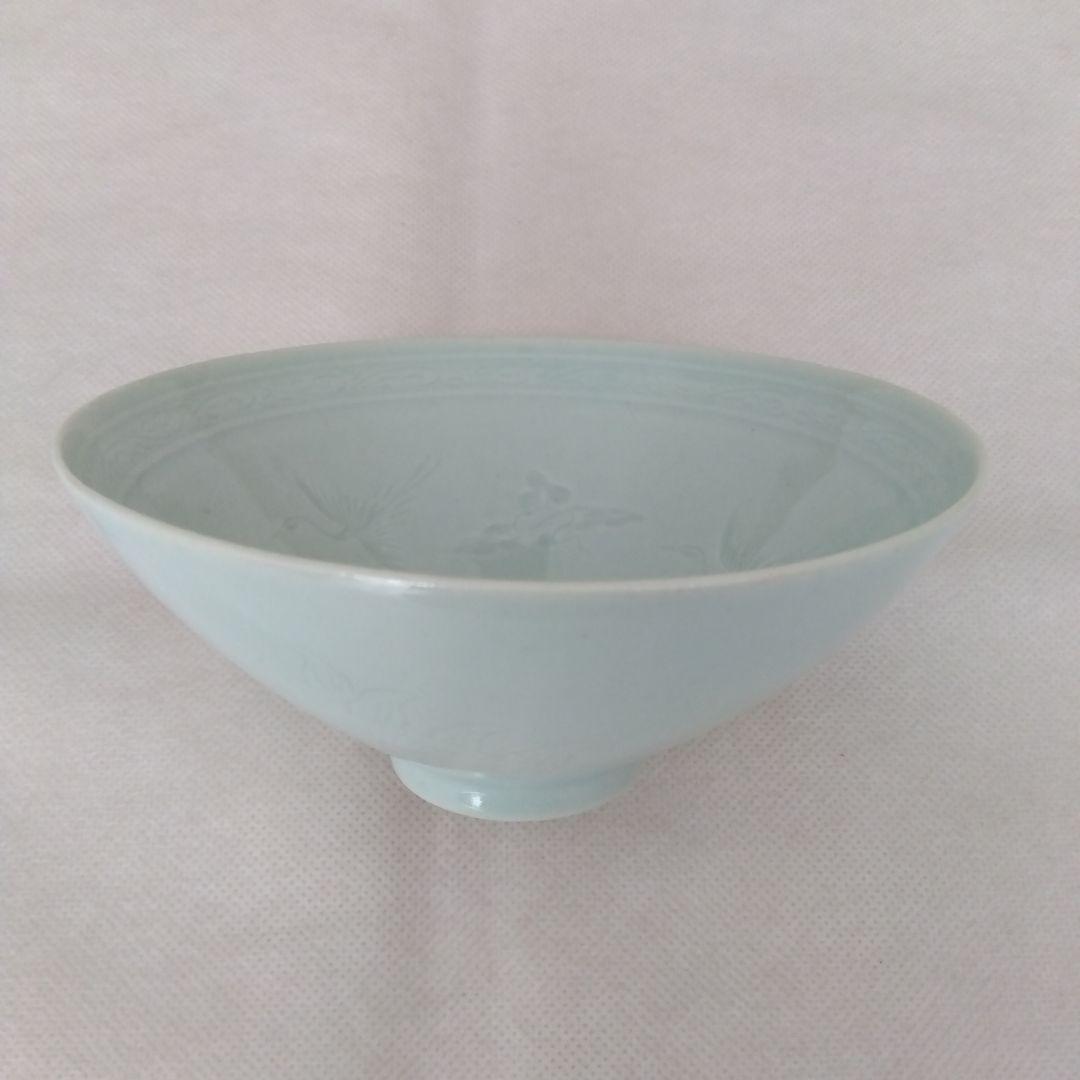 白磁茶碗　韓国陶磁器　樊川窯　安東五作品　共箱入り