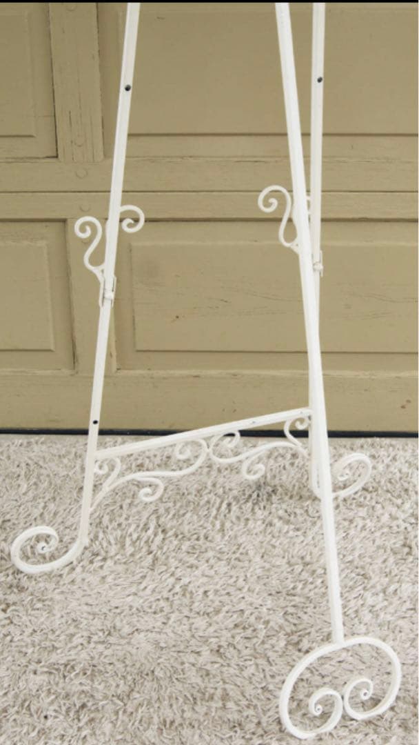 希少♦️大型 ロココ ホワイトシャビー イーゼル♦️アイアン フレンチ♦️店舗♦️送料込