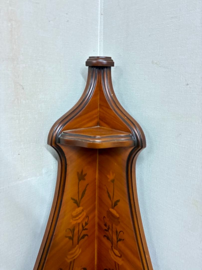 管397☆イタリア製☆アンティーク☆象嵌細工☆コーナーキャビネット