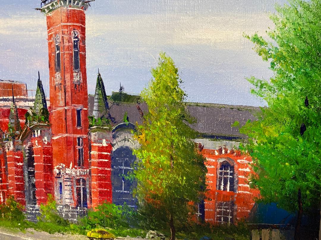 油彩画 横浜開港記念会館 小林幸三 F6