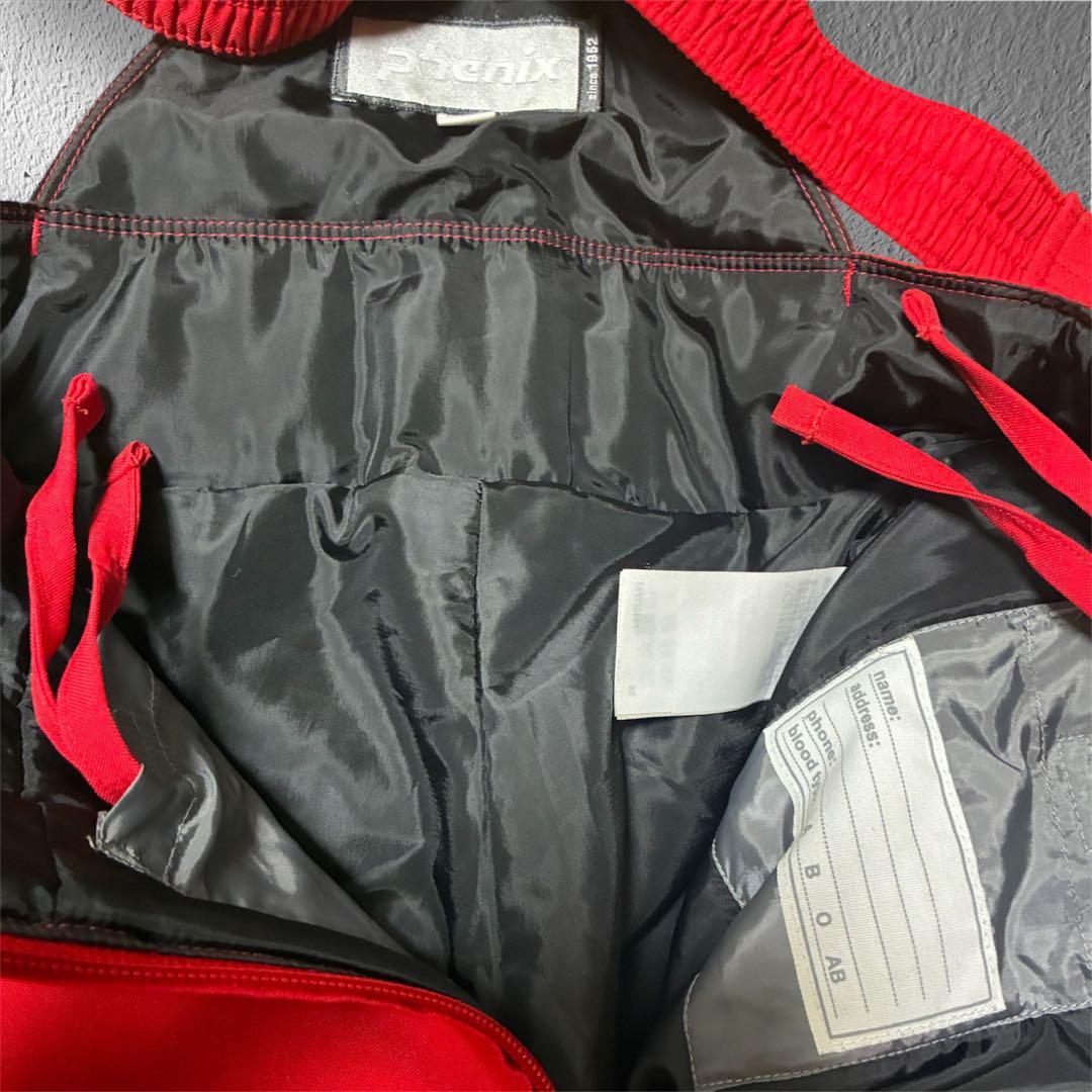 【美品！】phenix スキーウェア 黒/赤 子ども用