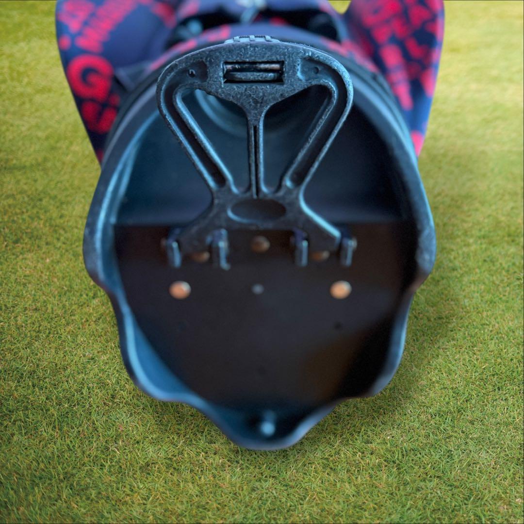 猫田さん専用です。キャディバッグ　ショルダー式　スタンド式　軽量　総柄　ネイビー