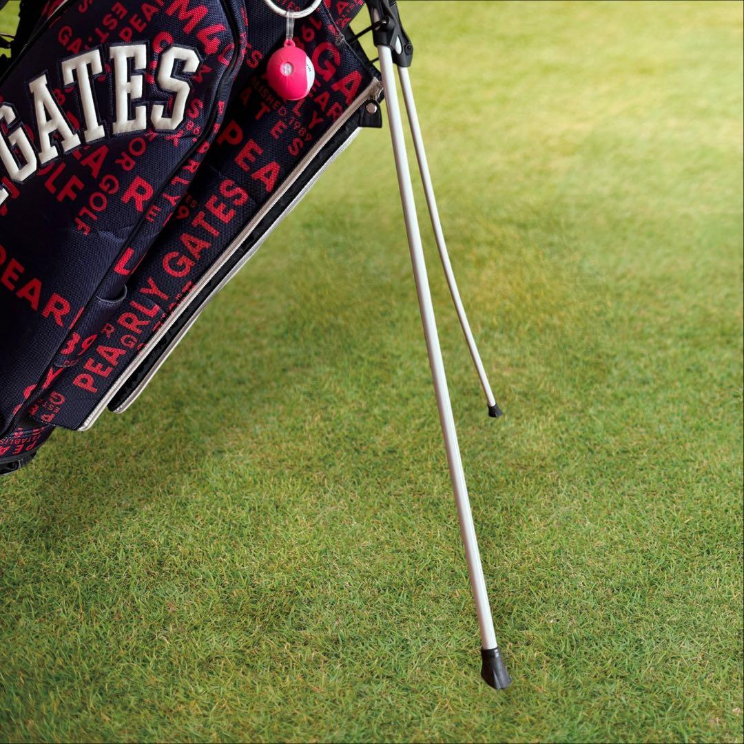 猫田さん専用です。キャディバッグ　ショルダー式　スタンド式　軽量　総柄　ネイビー