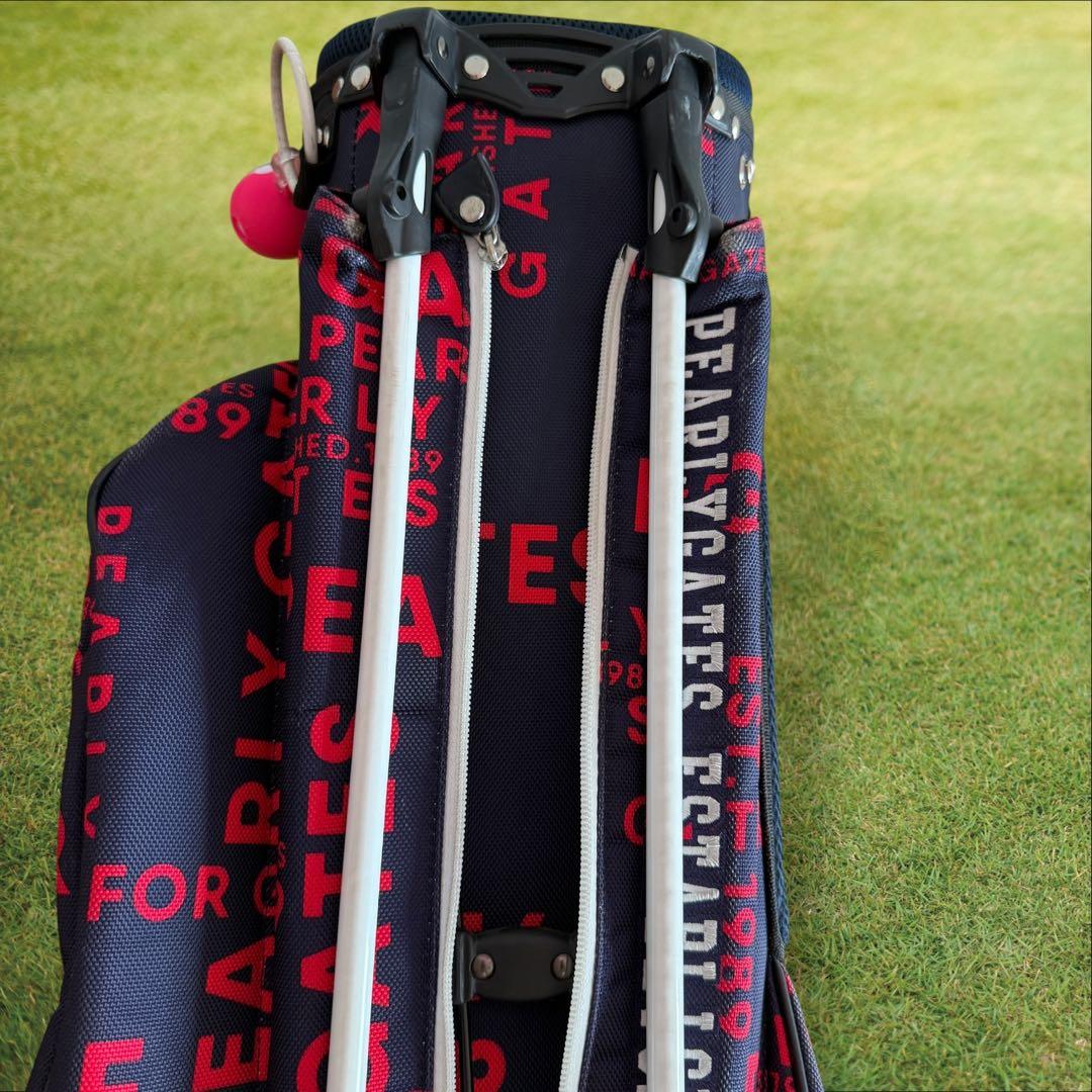 猫田さん専用です。キャディバッグ　ショルダー式　スタンド式　軽量　総柄　ネイビー