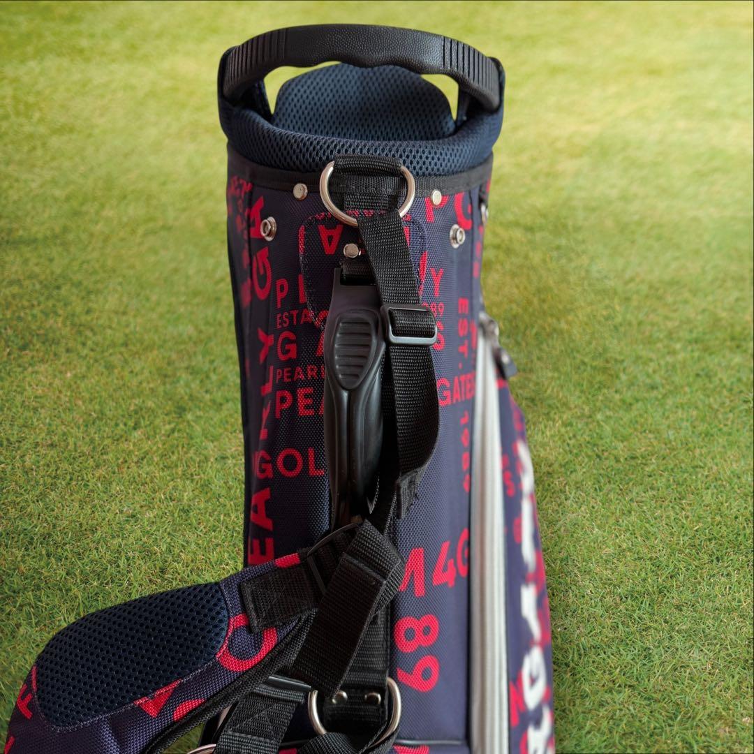 猫田さん専用です。キャディバッグ　ショルダー式　スタンド式　軽量　総柄　ネイビー