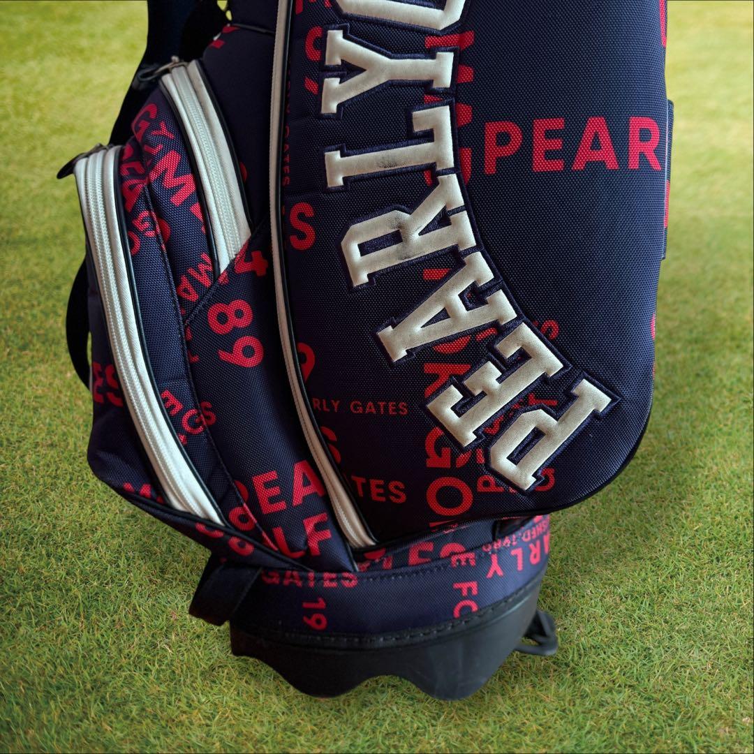 猫田さん専用です。キャディバッグ　ショルダー式　スタンド式　軽量　総柄　ネイビー