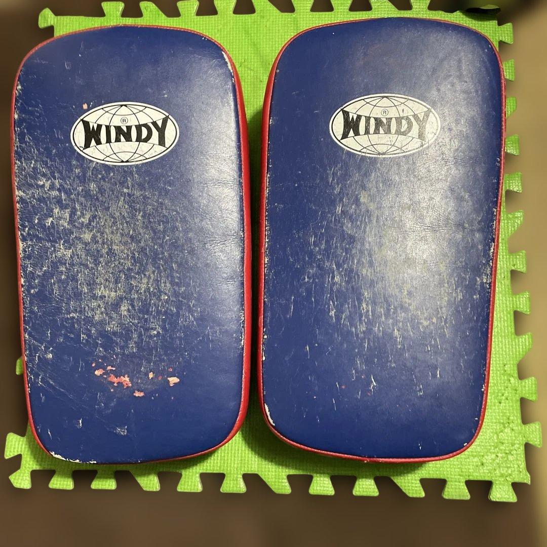最終価格　windy本革キックミットL、イサミパンチングミット