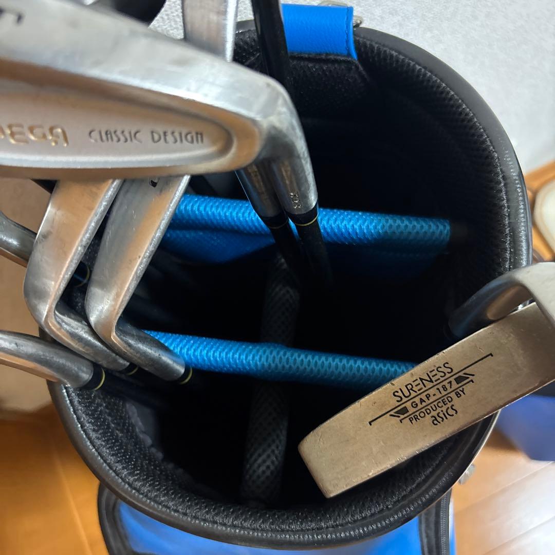 adidas キャディバッグ 青