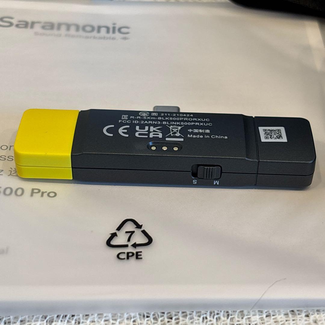 Saramonic サラモニック 2.4G超小型ワイヤレスマイクシステム 黒