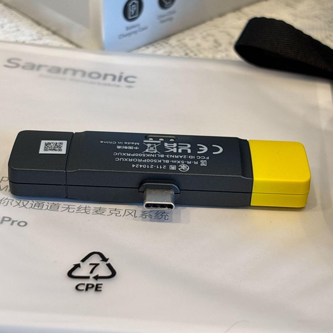 Saramonic サラモニック 2.4G超小型ワイヤレスマイクシステム 黒