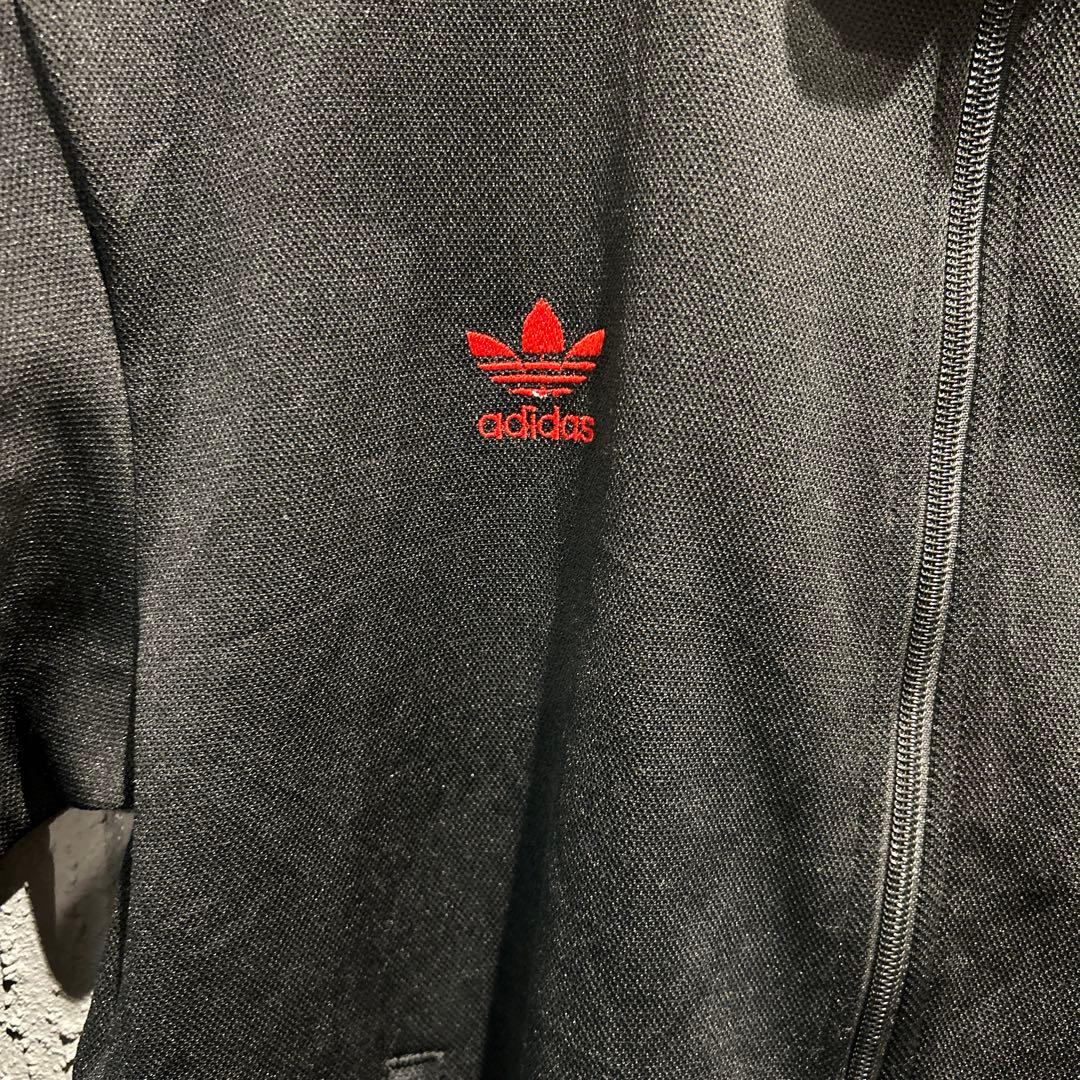 adidas デサント　トラックジャケット　80s Lサイズ 刺繍　アディダス