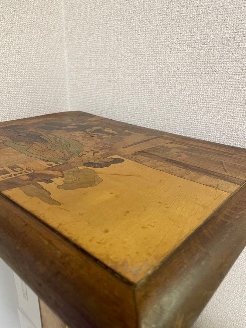 アンティーク　骨董　寄木細工　ナポレオン　コルシカ島　絵画