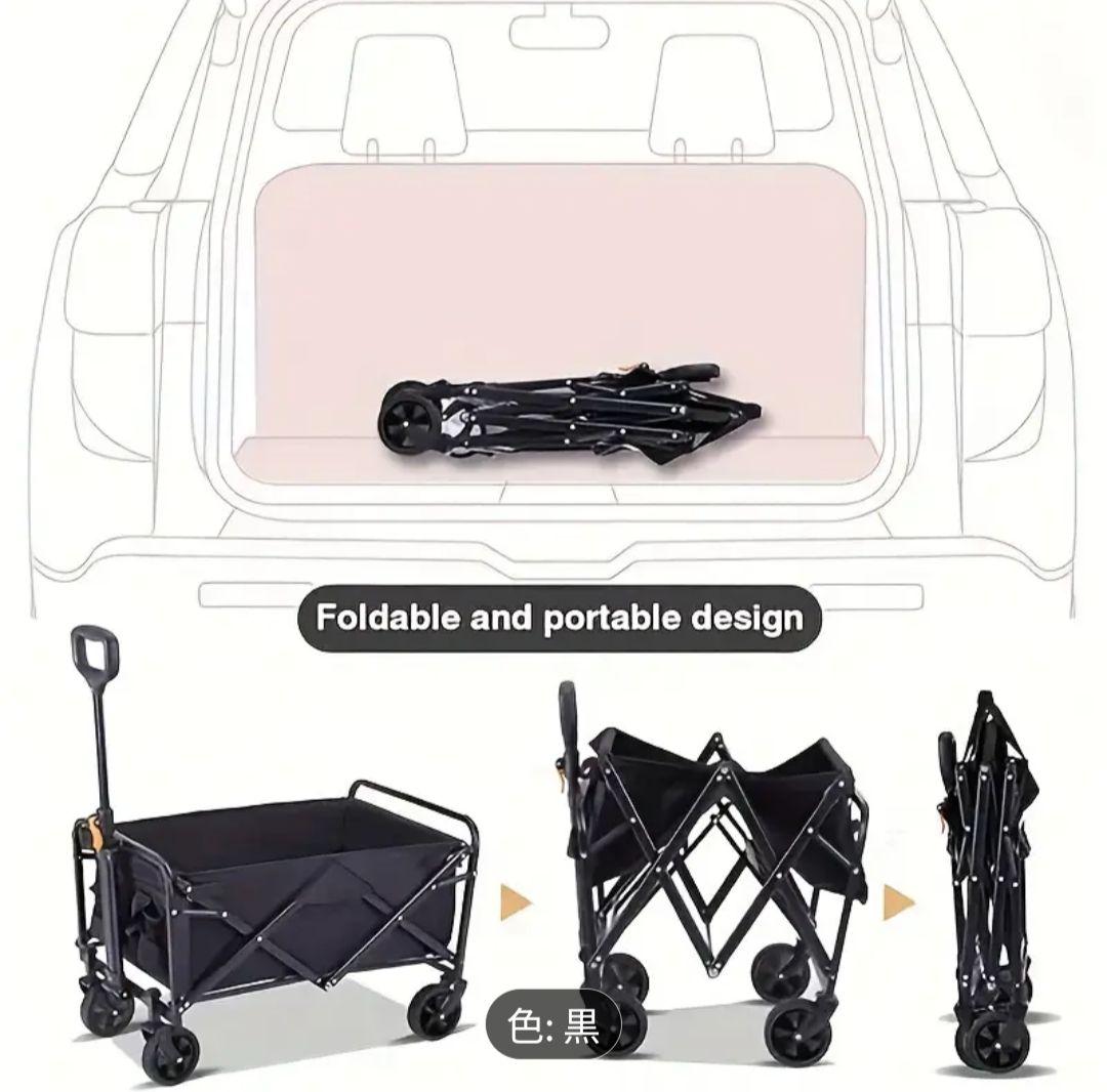 新品・未使用！！折りたたみアウトドアワゴン 黒