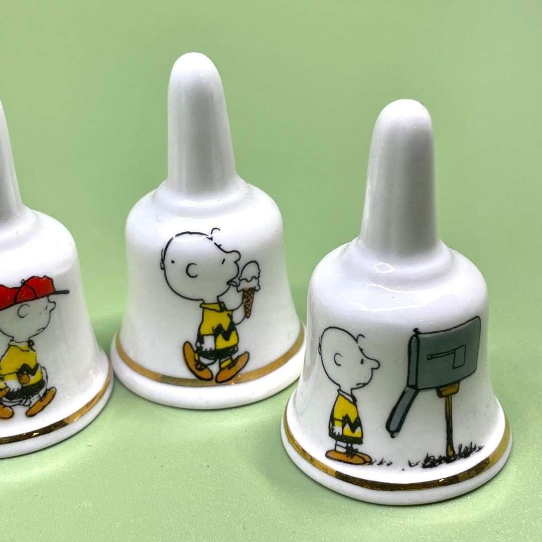 スヌーピー チャーリー・ブラウン「セラミック製ミニハンドベル」6個セット