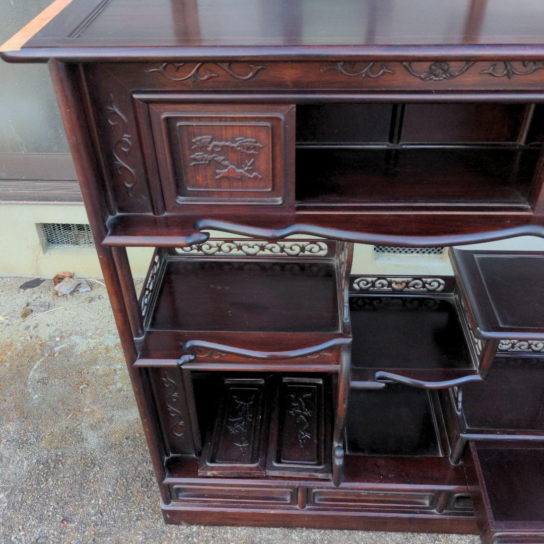 木製彫刻収納棚